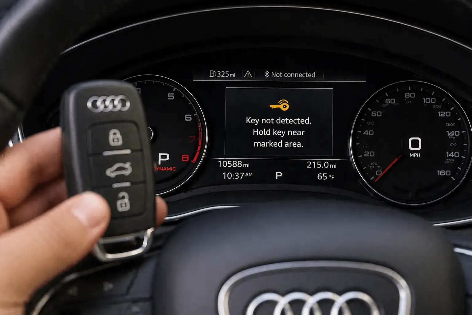 Audi Key Not Detected
